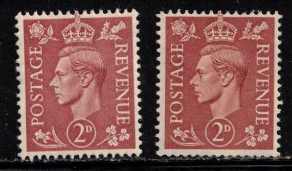 GREAT BRITAIN Scott # 283, 283a MNH & MH - KGVI Wmk Upright & Sideways Pencil Mk