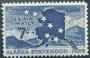 C53 7c Alaska Statehood, Airmail, Mint NH VF