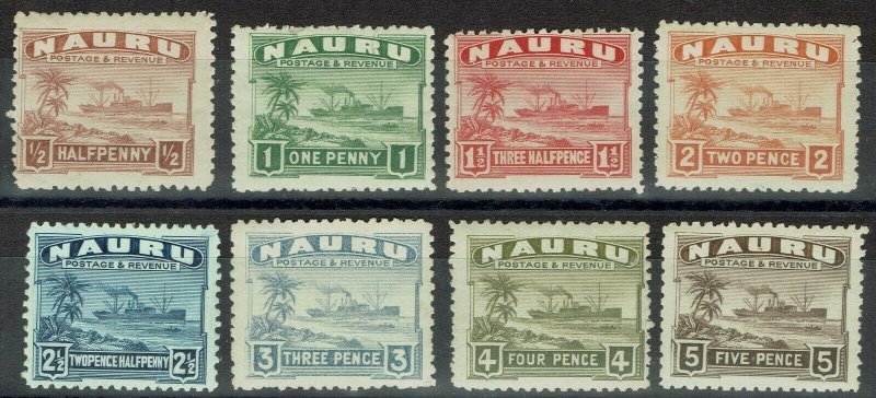 NAURU 1924 SHIP 1/2D - 5D ROUGH PAPER