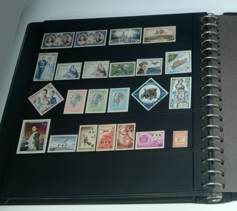 MONACO Postage Album Stamp Collection EUROPE Mint LH NH