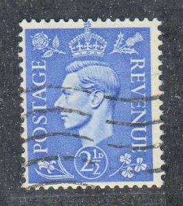 Great Britain,  King George VI,  2 1/2p,   (SC# 262a) Used