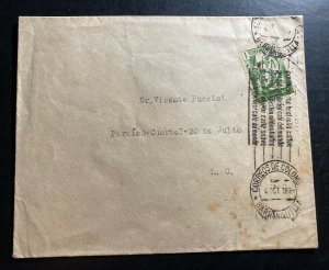 1938 Barranquilla Colombia Cover Locally Used Slogan Cancel