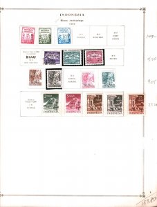 Collection, INDONESIA, Riouw Archipelago Part H Scott Pages, 1888/1954, Cat $202