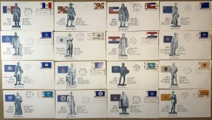 1976 CMPLT SET OF 50 DIFFERENT STATE FLAGS FDCs FLEETWOOD STATE CANCELS