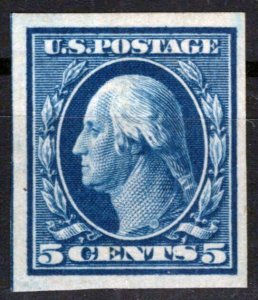 US 347 MNH VF 5c blue Washington imperforate stamp ZAYIX 0424MAR0020