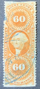 USA REVENUE STAMPS FIRST ISSUE 60 CENTS...IMPERF TOP & BOTTOM SCOTT #R64b