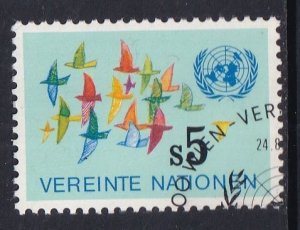 United Nations Vienna  #4 cancelled 1979  birds in flight 5s