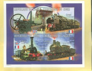 Niger #956  Souvenir Sheet (Train)