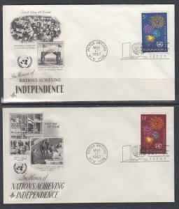 UN New York 168-169 Independence Artcraft U/A Set of Two FDC