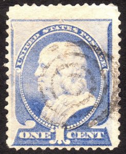 1887, US 1c, Franklin, Used, Sc 212