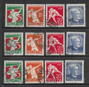 Switzerland B61-4 used set x 3, f-vf, see desc. 2019 CV $57.75