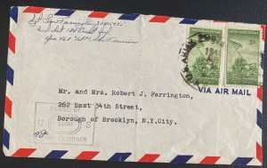 1945 US Army 11th Airborne Division Philippines Cover To Brooklyn NY Usa