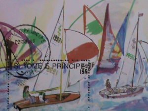 ​ ST.THOMAS 1992 SC#1050L OLYMPIC GAMES-BARCELONA'92 - S/S FANCY CANCEL VF