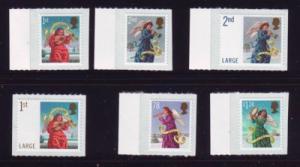 Great Britain Sc 2524-9 2007 Christmas stamp set mint NH