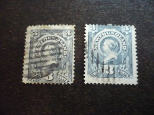 Stamps - Newfoundland - Scott# 60,60a - Used Part Set of 2 Stamps