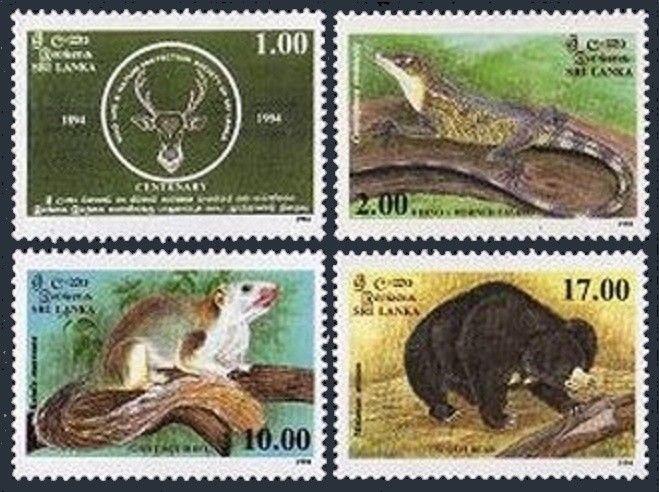 Sri Lanka 1109-1112,MNH. National Wild life&Nature Protection Society-100.1994.