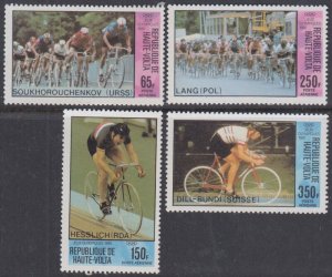 BURKINA FASO # C258-61 CPL MNH 1980 - 22nd OLYMPIC GAMES in MOSCOW, CYCLING