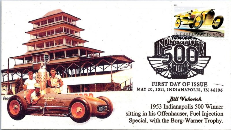 ACE FDC 2011 SC #4530 Indianapolis 500 - Indianapolis, In - Single - D188