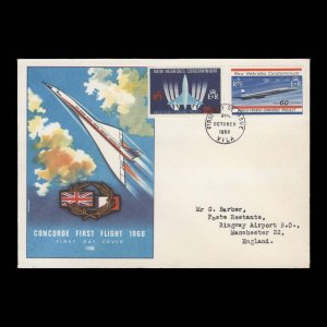 New Hebrides 1968 (FDC) Anglo-French Concorde Project, VILA ...
