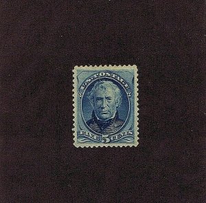 SC# 185 UNUSED ORIGINAL GUM HINGED 5C TAYLOR 1879, 2020 PSAG CERT GRADED VF-XF  