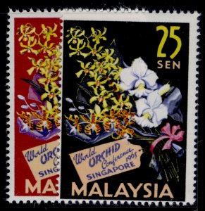 MALAYSIA QEII SG4-5, 1963 orchid conference set, NH MINT.