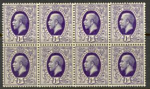 GREAT BRITAIN 1912 KGV STAMP EXHIBITION Essay THE IDEAL STAMP 1d Violet BLK8 MNH