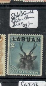 LABUAN DEER  2C   SG 63 SMALL GUM THIN       MOG     P0327H