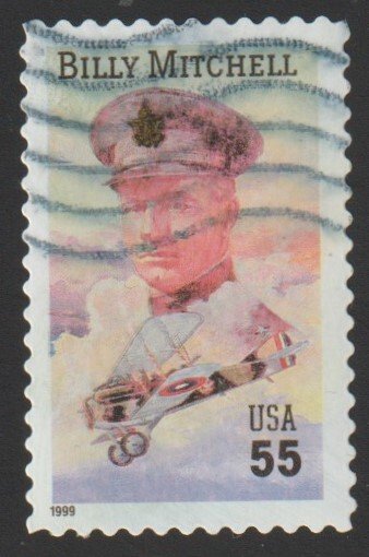 SC# 3330 - (55c) - Billy Mitchell, Aviation Pioneer - Used Single Off Paper