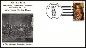US 200th Anniversary Founding Conference Convened 1984 Methodist Cover