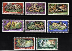 Hungary #2066-2073  MNH 1971  world hunting exhibition