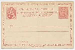 Postal stationery Italy 1894 St. Anthony of Padua 