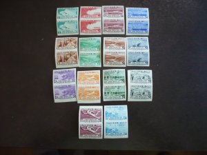 Stamps - Cuba-Scott# 324-331,C18-C21,CE1,E8, Mint Hinged Set of 14 Imperf Stamps