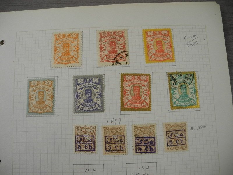 PERSIA, Excellent Stamp Collection hinged on pages