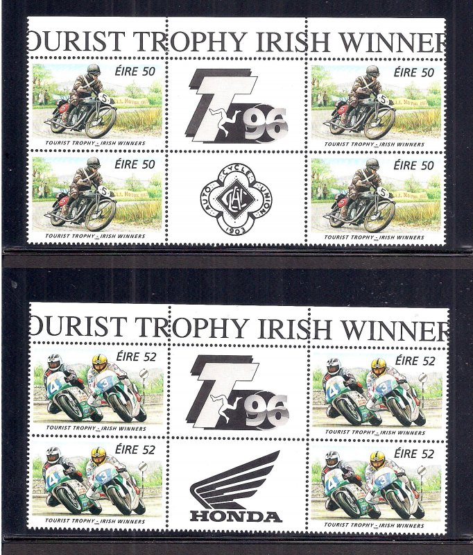 IRELAND SC#  1010-13 GUTTER BLKS/4    FVF/MNH 1996