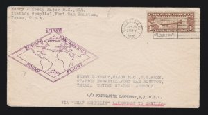 US C14 on Cover To/ From Fort Sam Houston, TX via Seville, Spain VF SCV $375