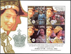 Guinea 2002 Queen Elizabeth II S/S MNH