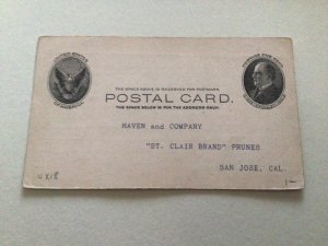 U. S. St Claire Brand Prunes 1904 postal card 67160