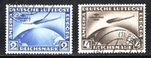 Germany #C38-C39  Zeps    Used,  VF,  CV $600.00   .....   2381996