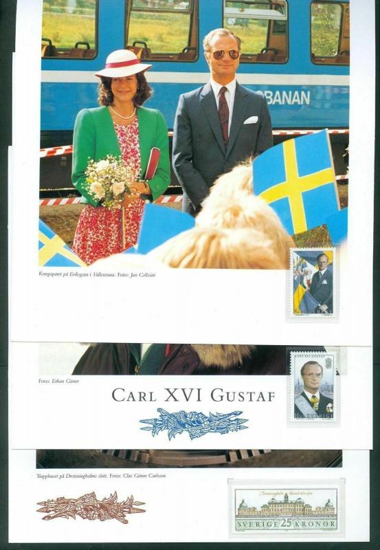 Sweden Folder 1993  6 Pages. The Royal Family MNH. Complete Set + 25 Kr. 1991