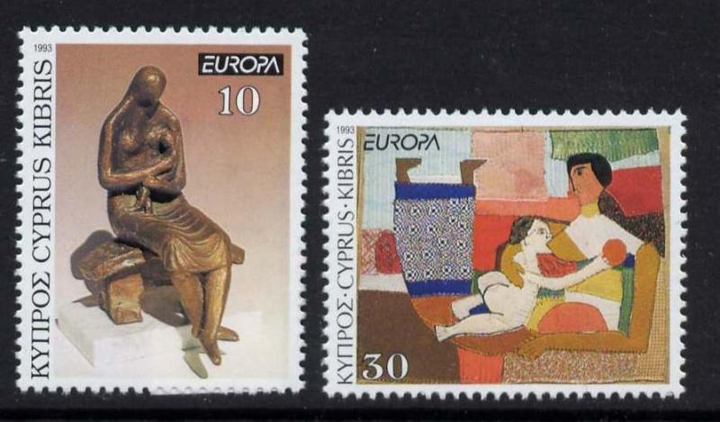 Cyprus 811-2 MNH EUROPA, Art, Sculpture