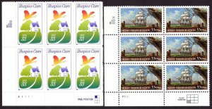 Scott #3276-3286 Hospice Care Irish Immigration Plate Block of 6 Stamps - MNH