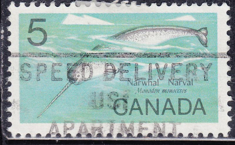 Canada 480 Narwhal Whale 5¢ 1968