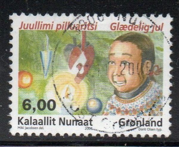 Greenland Sc 466 2005 6.0 kr Christmas stamp used