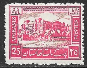 AFGHANISTAN 1934-38 25p Parliament House Issue Sc 293 MH