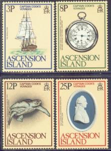 ASCENSION 235-38 MNH 1979 Capt Cook Voyages