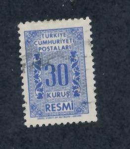 Turkey 1962 Scott o81 used - 30k, Numeral