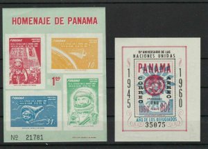 PANAMA , 2  MINI SHEETS UNMOUNTED MINT