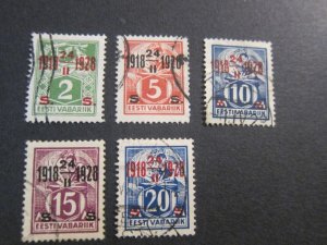 Estonia 1928 Sc 84-8 set FU