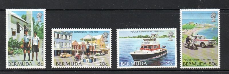 Bermuda Sc 385-88 1979 Police Anniversary stamp set  mint NH