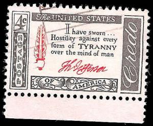 # 1141 USED THOMAS JEFFERSON QUOTATION